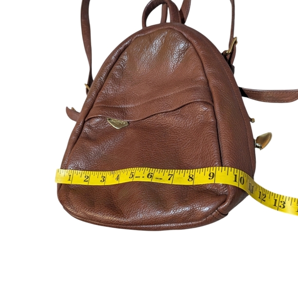 Libaire Mini Brown Leather Backpack MADE IN USA Quiet Luxury Old Money Classic - Picture 3 of 6